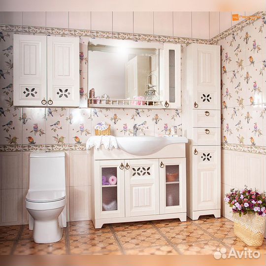 Зеркало с шкафом и балюстр. Брклар кантри 105SB