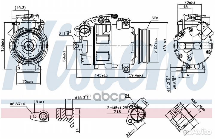 Компрессор кондиционера VAG A8,Q7,Tuareg II 8