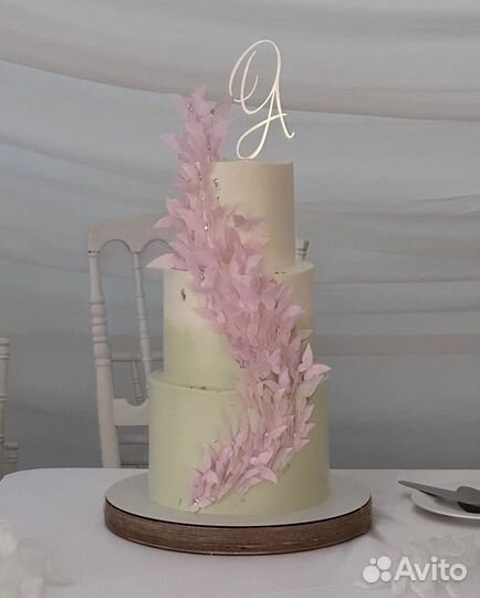 Топпер с вашими Инициалами на свадебный торт