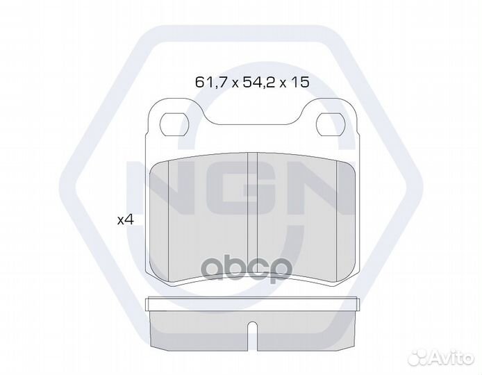 Колодки тормозные дисковые керамические зад