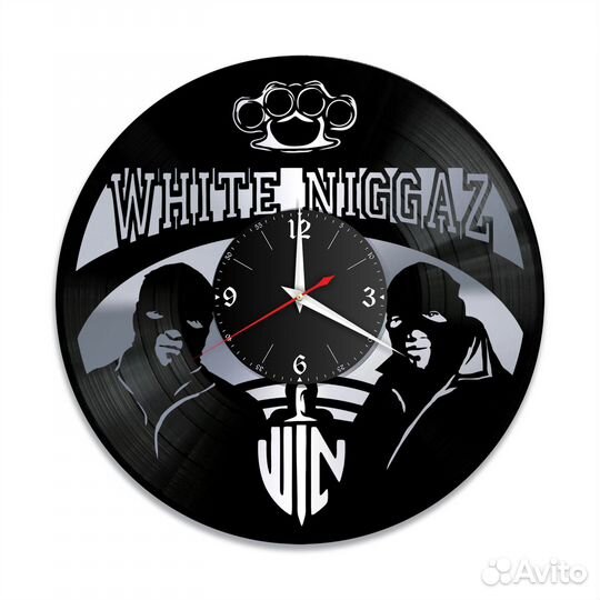 Часы настенные группа White Niggaz из винила, №1