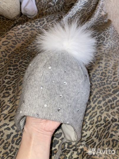 Шапка зимняя для девочки 44 46