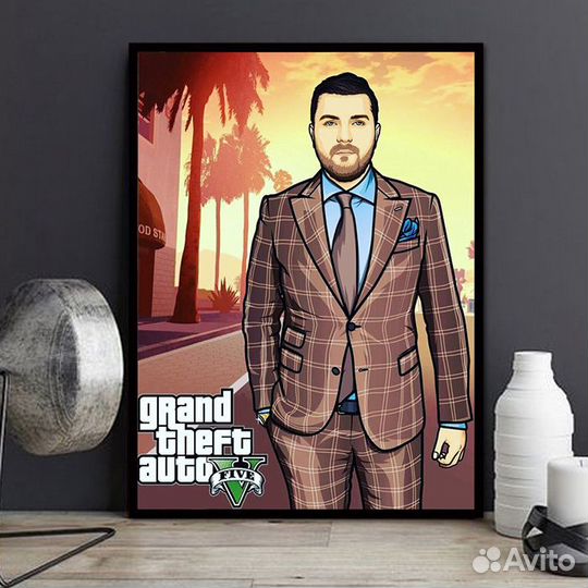 Портрет по фото на холсте