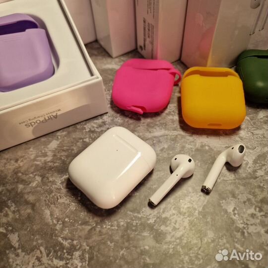 Airpods 2 + в подарок чехол