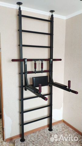 Шведская стенка усиленная (распорная) + турник 3в1