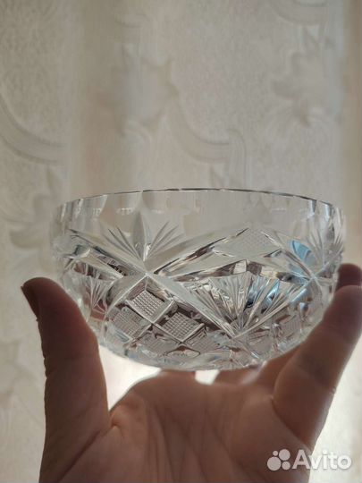 Хрустальная конфетница Богемия Чехия