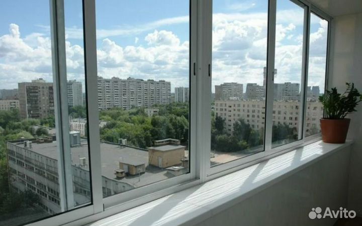 Остекление раздвижное с расширением