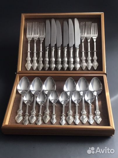 Набор столовых приборов 24 предмета мельхиор