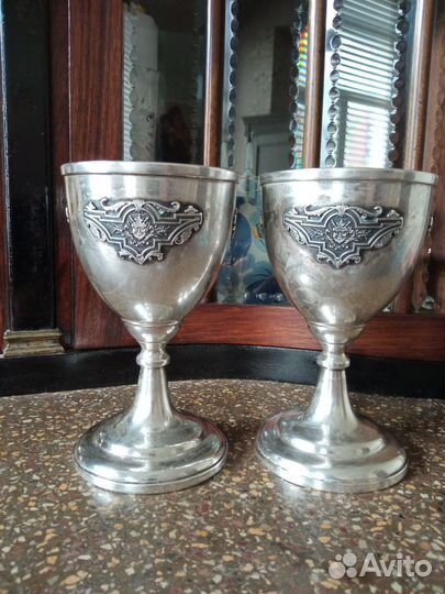 Бокалы для вина серебро империя