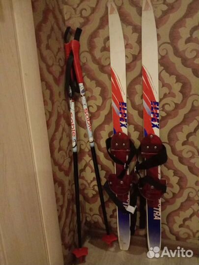 Лыжный комплект, лыжи беговые, ботинки, палки