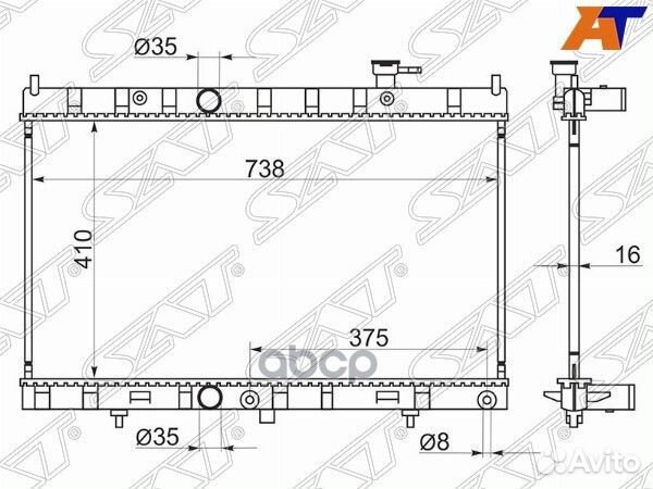 Радиатор Nissan X-Trail 13-22 NS0007-T32-1 Sat