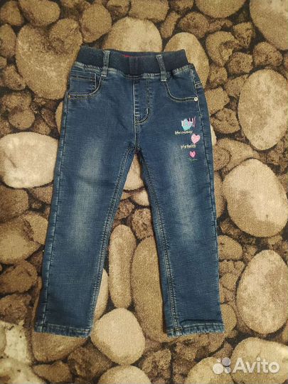 Джинсы для девочки теплые