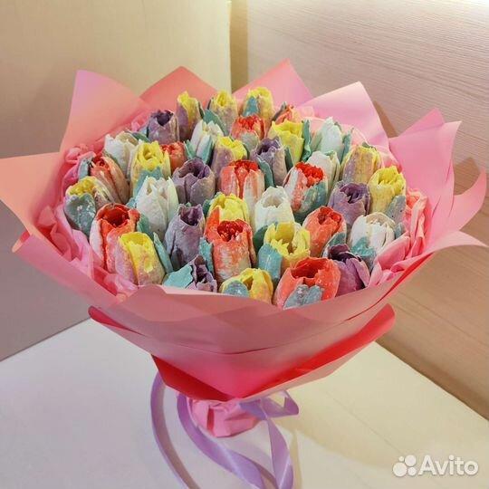 Букеты и композиции из домашнего зефира