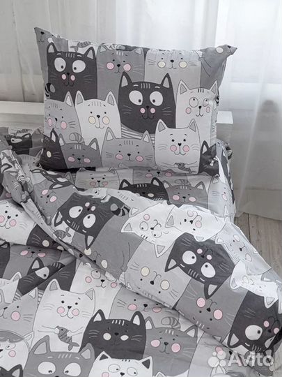 Постельное белье 1.5 спальное хлопок