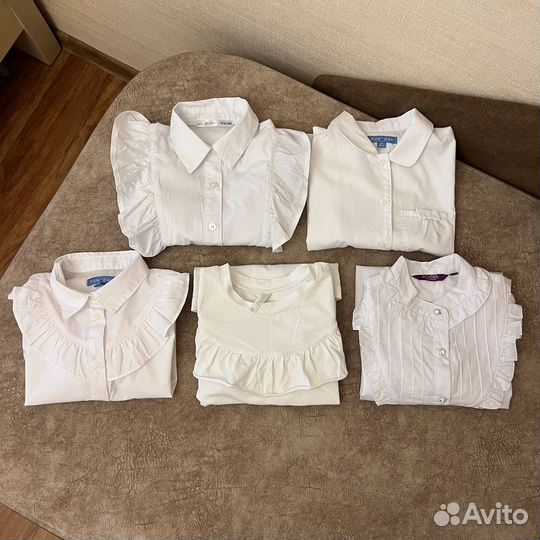 Блузки школьные 128 134 для девочки