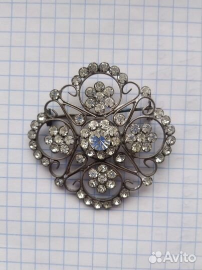 Брошь винтаж СССР,875 серебро