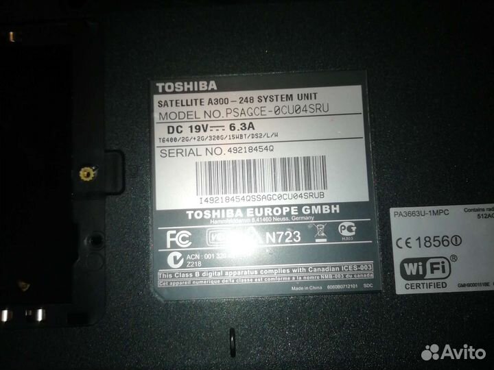 Ноутбук на запчасти