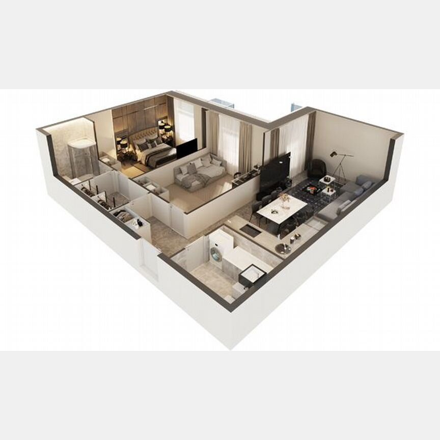 2-к. апартаменты, 73,6 м², 4/30 эт.