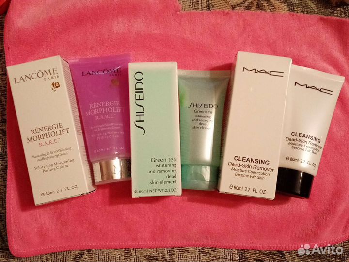 Пиллинг-скатка для лица Shiseido, MAC, lancome