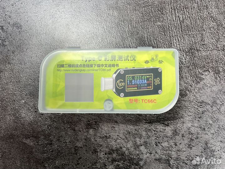 USB Type-C тестер TC66C c Bluetooth