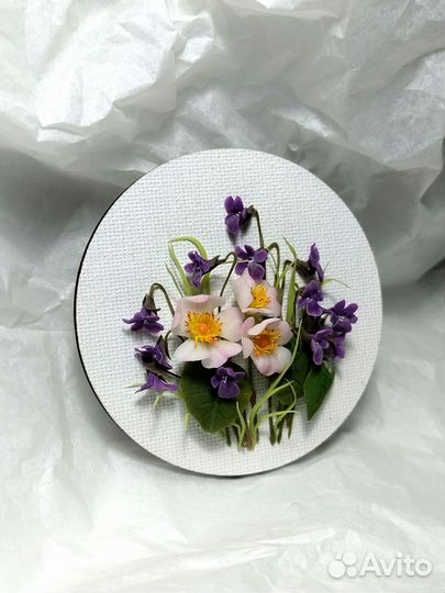 Миниатюрные (мини) цветы из холодного фарфора