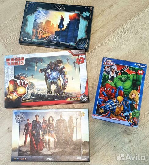 Пазлы 360 и 560 Мстители, Марвел 4 уп вместе