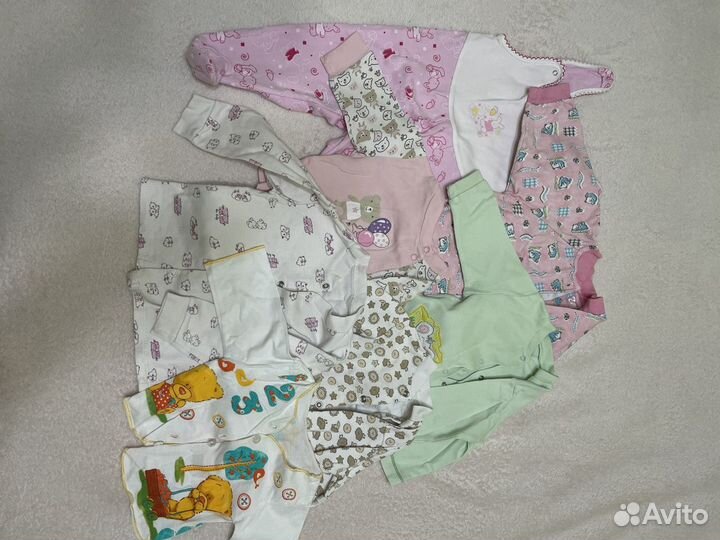 Вещи на девочку 0-12 месяцев пакетом
