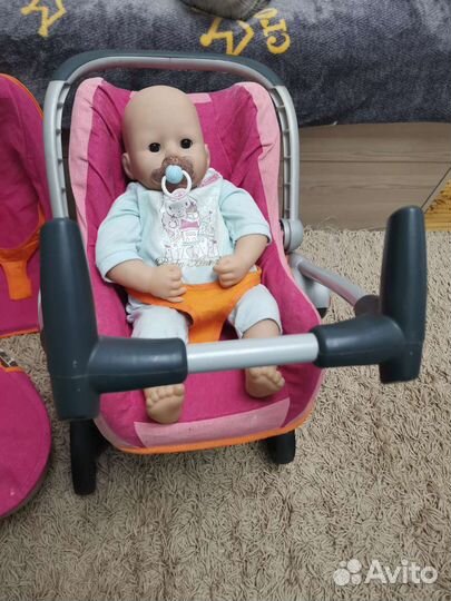 Коляска smoby для кукол+ annabell