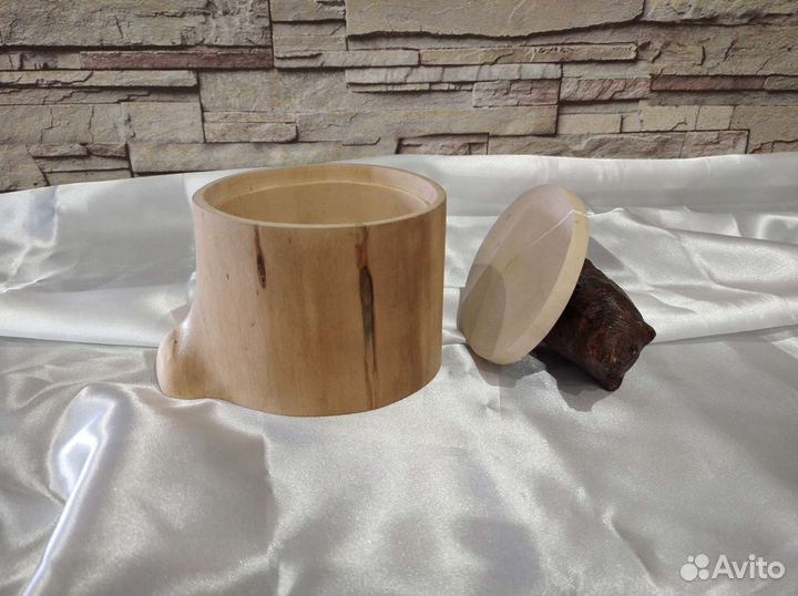 Шкатулка Мишка на пне