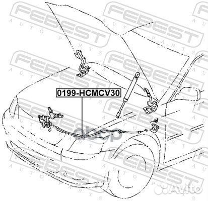 Трос привода открывания замка капота toyota Camry