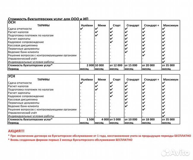 Бухгалтерские услуги