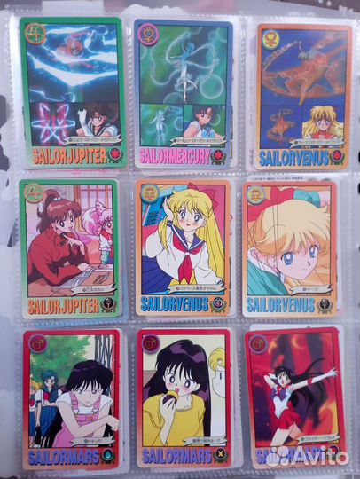 Карточки sailor moon 93,94,95 г оригинал
