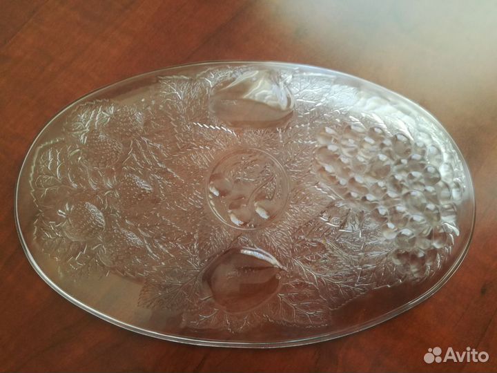 Блюдо стеклянное, 23*14, овальное