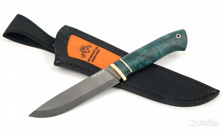 Нож Пантера сталь Булат, рукоять карельская береза