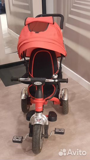 Велосипед трёхколёсный с ручкой