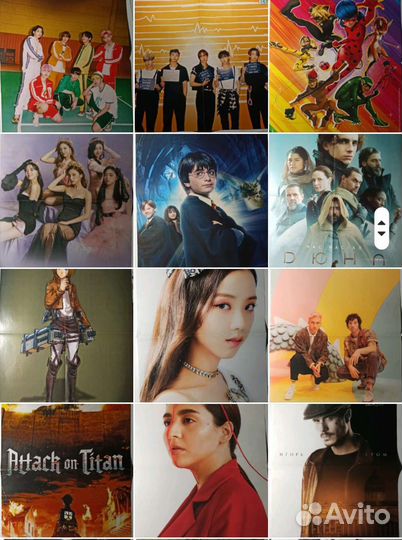 Плакаты из журналов все звезды и значки с K-pop