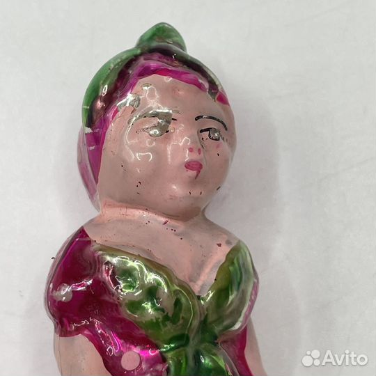 Редкая елочная игрушка Земляничка 10см СССР (сзр)