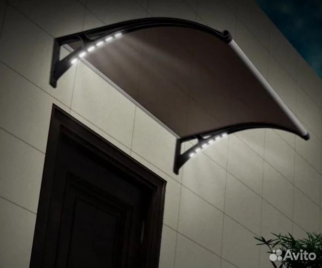 Козырек над крыльцом с LED-подсветкой 1000х1500 мм