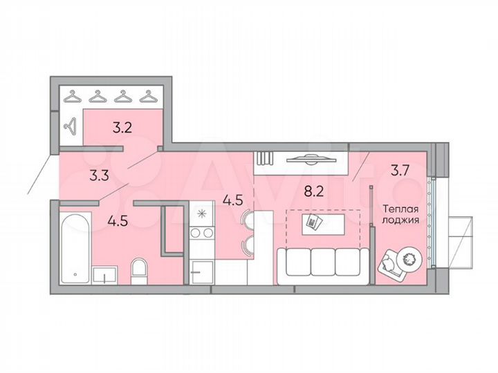 Квартира-студия, 27,4 м², 14/18 эт.