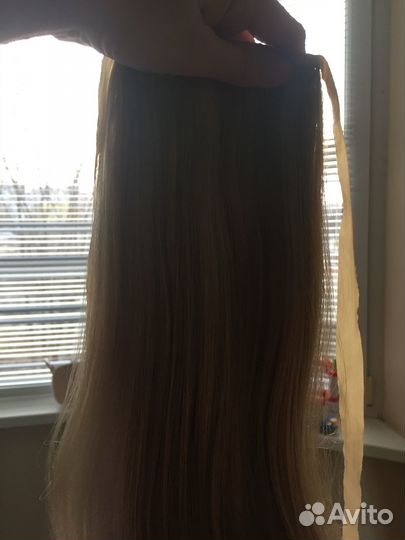 Накладной хвост блонд