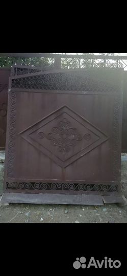 Ворота с калиткой распашные бу