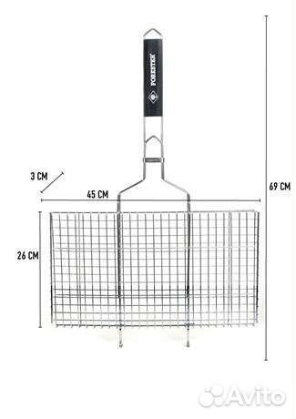Решетка-гриль новая 45 х 26 х 3см