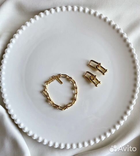 Браслет серьги комплект украшения