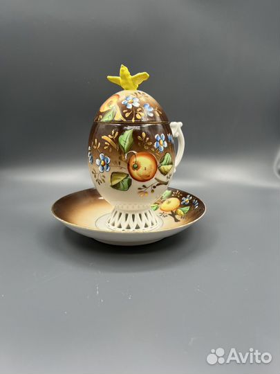 Чайная пара Яйцом Кузнецов Царская Россия 16,5