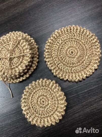Салфетки подставки из джута