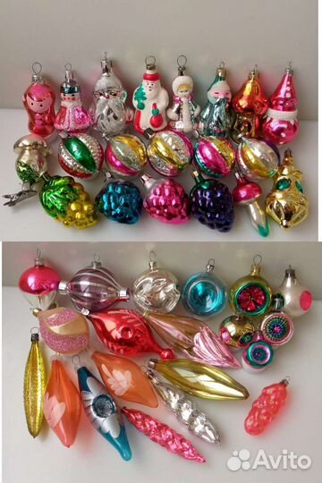 Ёлочные игрушкиссср шары сосульки конфетти гирлян