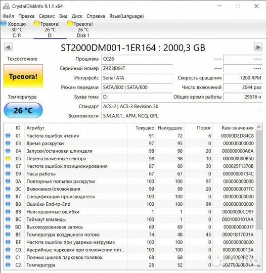 Жесткий диск seagate 2 Tb