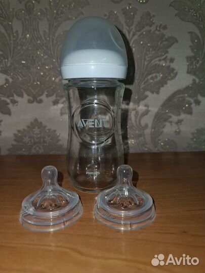 Бутылочка Avent стекло с сосками новыми