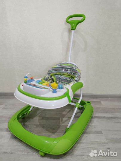 Ходунки детские Babyton (Зеленые) с ручкой
