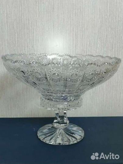 Ваза для фруктов хрусталь